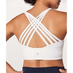 Lululemon Free To Be Moved Bra White Size 6 Strappy Activewear Athletic Yoga